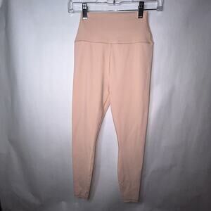 Spiritual Gangster High Waist Ribbed Knit Love Sculpt Peach Leggings Women sz XS